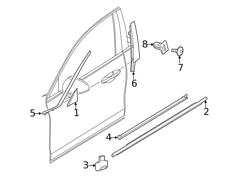Exterior Trim - Front Door for 2023 Volvo V60 #0