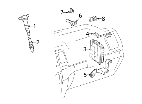 Powertrain Control for 2016 Toyota 4Runner #1