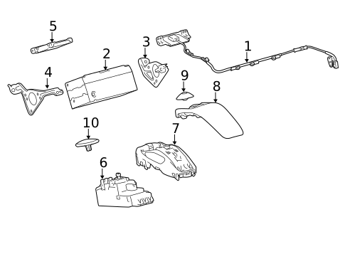 Navigation System Components for 2011 Lexus CT200h #1
