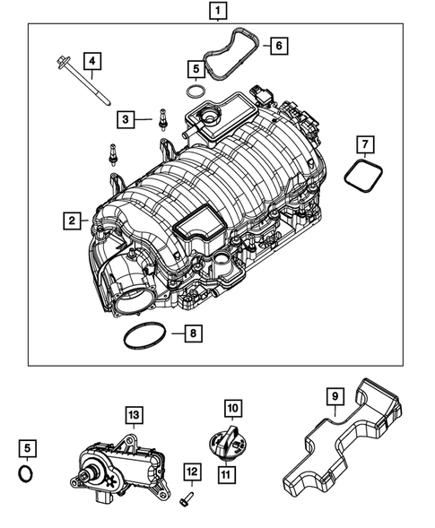 Manifolds and Vacuum Fittings for 2011 Dodge Challenger #1