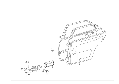 Rear Doors for 1985 Mercedes-Benz 300D #1
