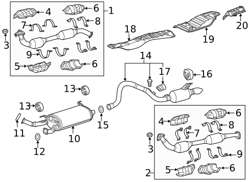 Exhaust Components for 2015 Lexus LX570 #0