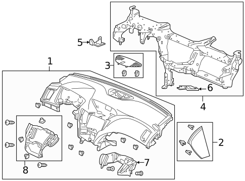 Instrument Panel for 2018 Acura TLX #0