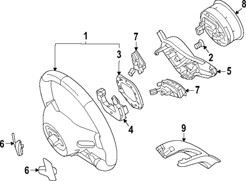 Steering Wheel & Trim for 2022 Mercedes-Benz GLB35 AMG #1