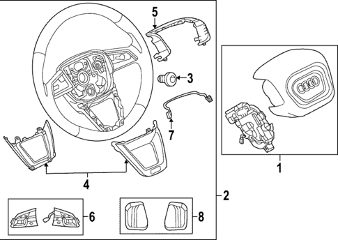 Steering Wheel & Trim for 2024 Audi RS3 #0