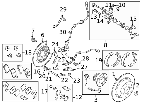 Brake Components for 2011 Mitsubishi Outlander Sport #1