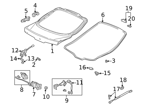 Gate & Hardware for 2001 Acura Integra #0