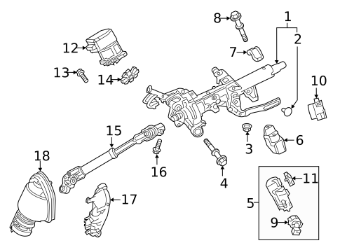 Steering Column Assembly for 2025 Toyota Corolla #1