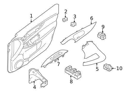 Front Door for 2017 Nissan Rogue #2