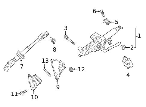 Steering Column Assembly for 2023 Lexus NX350h #0