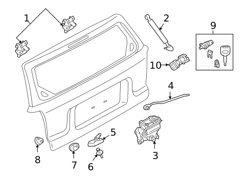 Lock & Hardware for 2006 Ford Escape #2