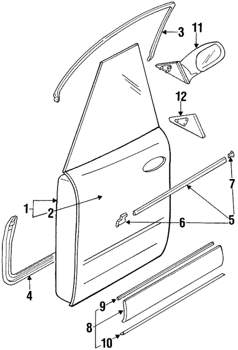 Door & Components for 1993 Mazda 929 #0