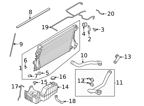 Radiator & Components for 2022 Ford F-450 Super Duty #1