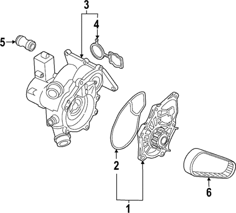 Water Pump for 2022 Volkswagen Arteon #1