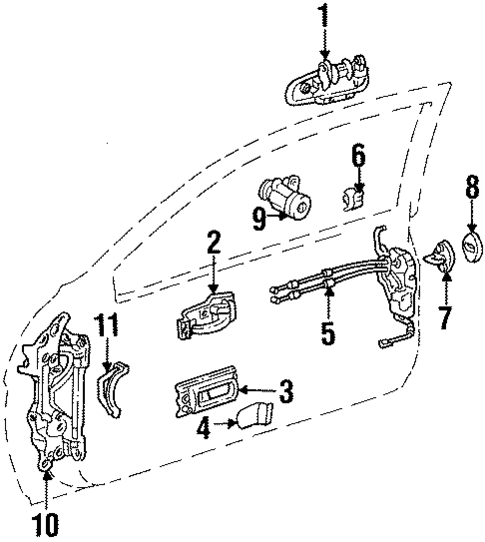 Front Door for 1993 Lexus SC400 #0