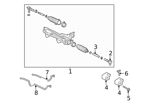 Steering Gear & Linkage for 2004 Lincoln Navigator #0