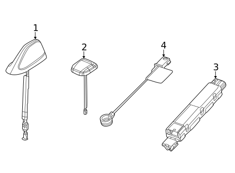 Antenna & Radio for 2022 Jeep Grand Cherokee L #0