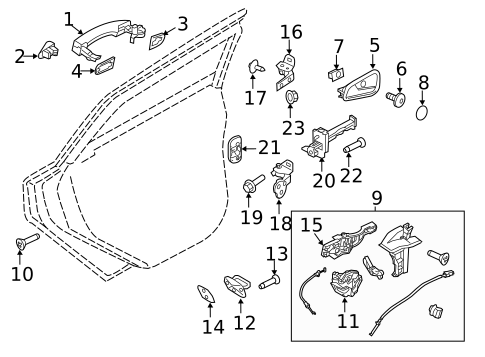 Lock & Hardware for 2017 Ford Focus #2