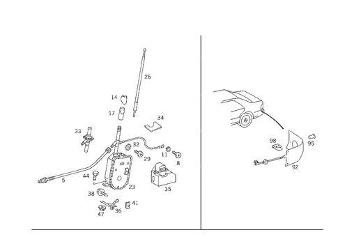 Antenna for 1993 Mercedes-Benz 400SEL #1