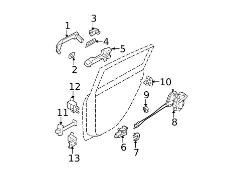 Rear Door for 2009 Nissan Versa #1