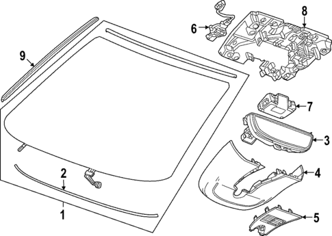 Glass - Windshield for 2025 Cadillac OPTIQ #5