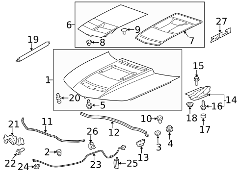 Exterior Trim - Hood for 2014 Chevrolet Camaro #1