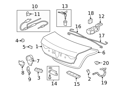 Trunk for 2008 Honda Accord #0