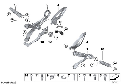 Footrests for 2026 BMW-Motorrad S 1000 RR #0
