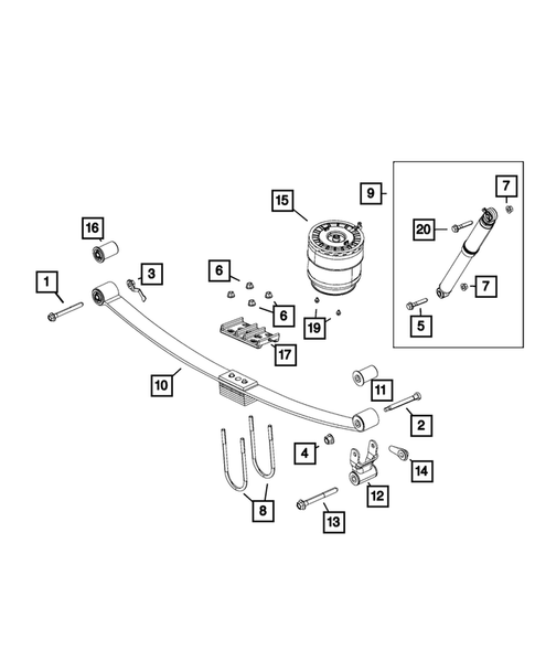 Rear Suspension and Cradle for 2016 Ram 3500 #1