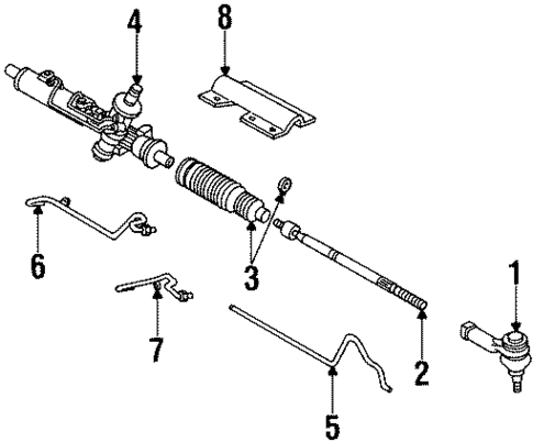 Steering Gear & Linkage for 1995 Ford Contour #0