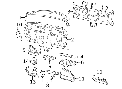 Air Bag Components for 2006 Chrysler PT Cruiser #1