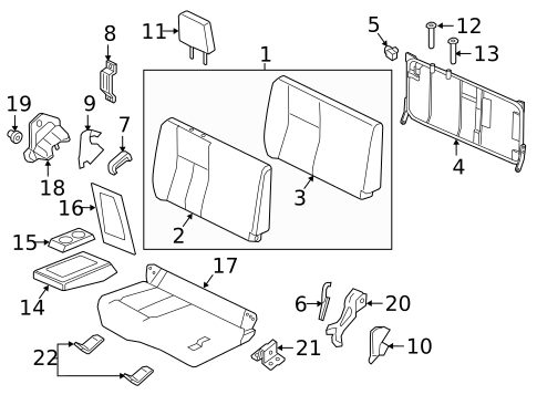 Rear Seat Components for 2024 Nissan TITAN #0