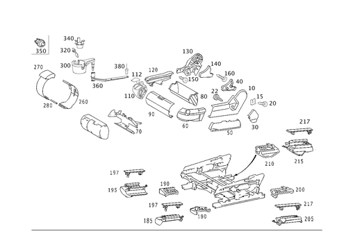 Covers and Bracket for Fire Extinguisher for 2006 Mercedes-Benz S55 AMG #1