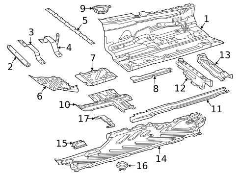 Floor for 2021 Mercedes-Benz C63 AMG S #1