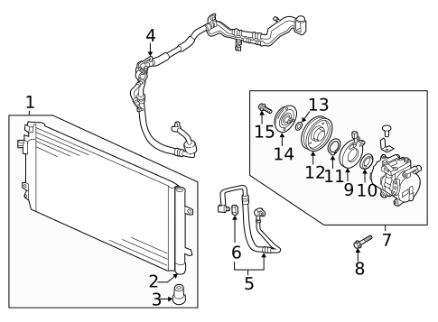Condenser, Compressor & Lines for 2014 Hyundai Accent #0