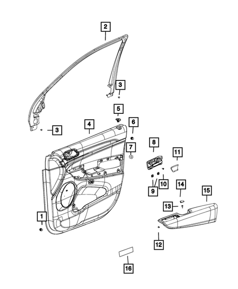 Door Trim Panels - Front and Rear for 2025 Dodge Durango #0