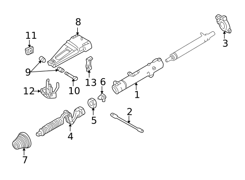 Steering Column Assembly for 2000 Mercedes-Benz E55 AMG #0
