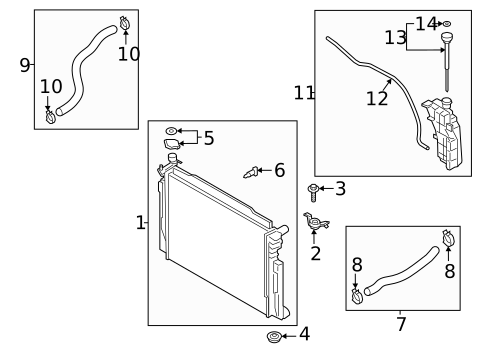 Radiator & Components for 2019 Genesis G70 #2