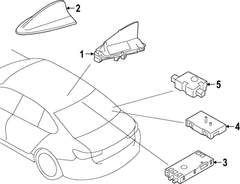Antenna & Radio for 2022 BMW 430i Gran Coupe #1