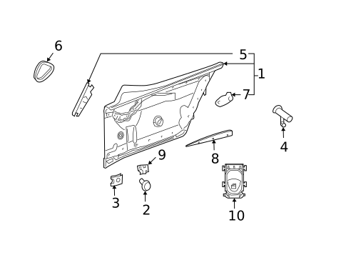 Interior Trim - Quarter Panels for 2007 Mercedes-Benz CLK350 #1
