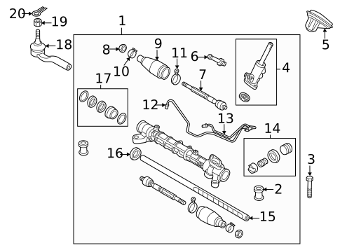 Steering Gear & Linkage for 2014 Mazda 5 #0