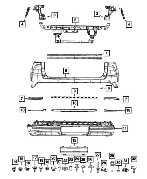Rear Bumper and Fascia for 2025 Jeep Grand Cherokee #0