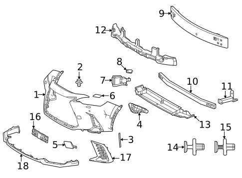 Bumper & Components - Front for 2025 Lexus NX350h #3
