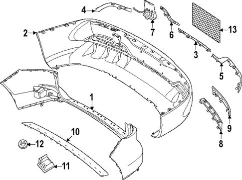 Bumper & Components - Rear for 2024 Mercedes-Benz EQB 350 #0