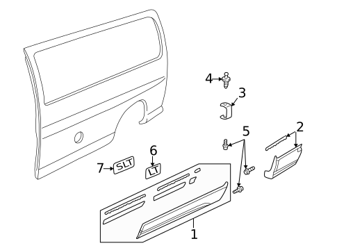 Exterior Trim - Side Panels for 2002 GMC Savana 3500 #2