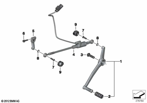 Outside Shift-Control Components for 2013 BMW-Motorrad HP4 #0