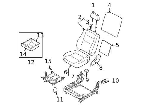 Front Seat Components for 2008 Kia Sorento #0
