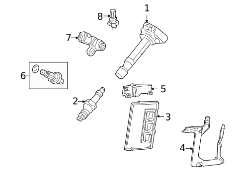 Ignition System for 2010 Honda Accord Crosstour #0