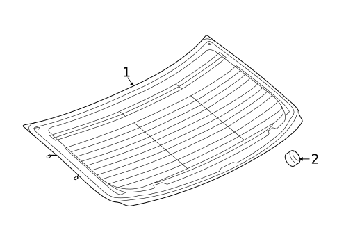 Glass - Lift Gate for 2018 Jaguar XF #0