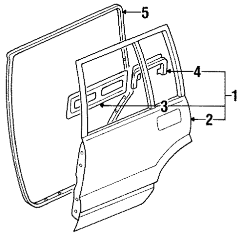 Door & Components for 1999 Acura SLX #2